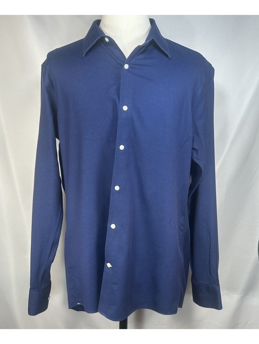 Bonobos Stretch Wrinkle-Free Slim Fit Button Up Blue Mens XL